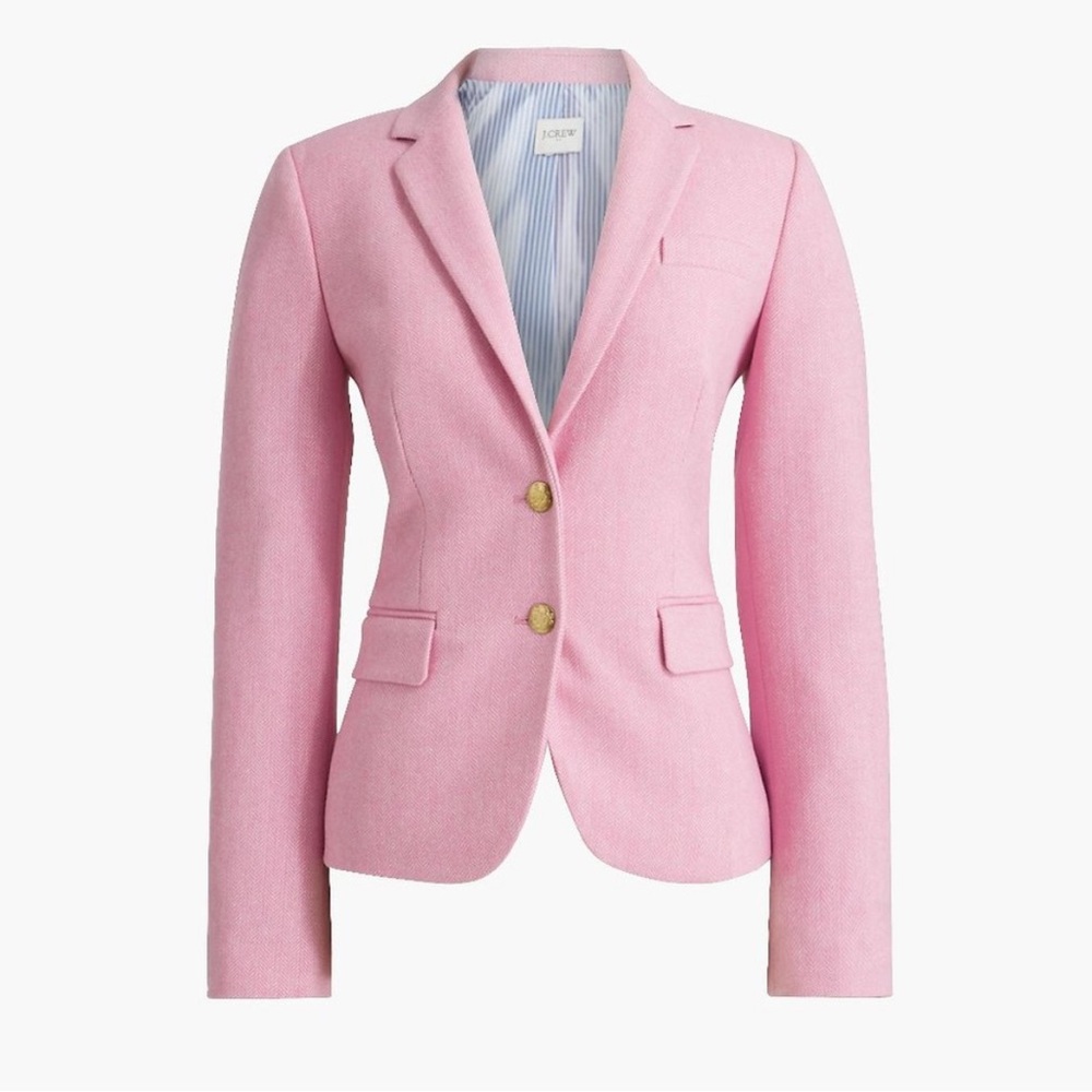 NWT J. Crew Blazer, 20, Pink/Herringbone